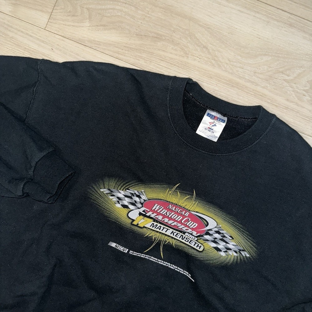 Vintage Y2K Winston Cup NASCAR Series‎ Crewneck Sweatshirt Size XL Black Racing